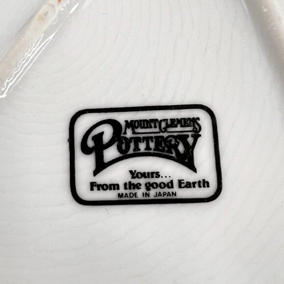 Vintage Christmas By Carlton Set of 4 Tree Shaped Dishes Mount Clemens Pottery - Picture 8 of 11